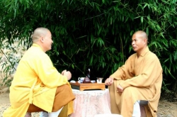 Maître Shi Heng Jun avec Maître Shi De Yang à Fa Wang